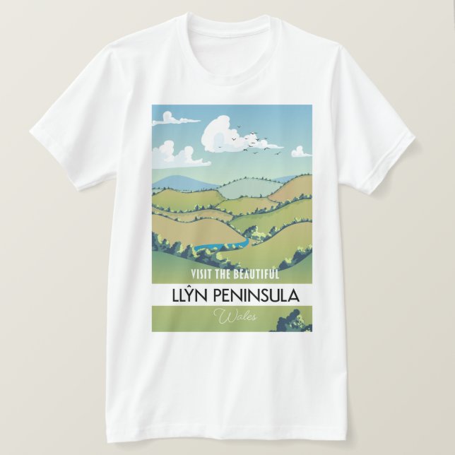 Llŷn-halvön Wales semesterplanscher. T Shirt (Design framsida)