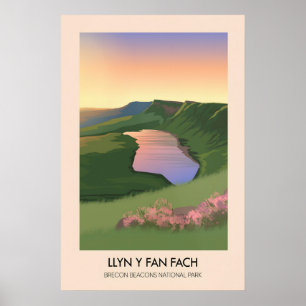 Llyn y Fan Fach Brecon Beacons nationalpark Wales Poster