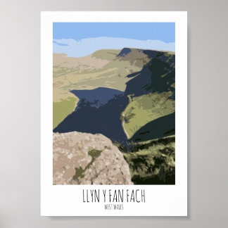 Llyn Y Fläkt Fach - Järnvägen Poster Stil Skriv ut