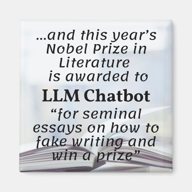 LM Chatbot Nobelpristagare i litteratur Magnet (Framsidan)