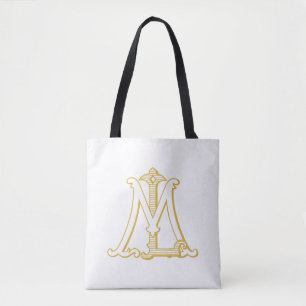 LM eller ML vintage i monogram initialer logotyp t Tygkasse