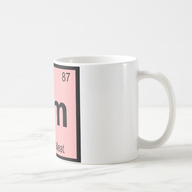Lm - Magert kött kemi Periodiska systemets symbol Kaffemugg (Höger)