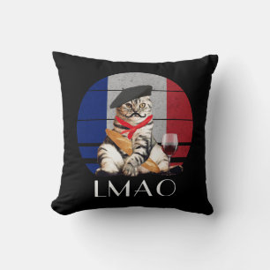 LMAO Le Meow Fransk Katt Kudde