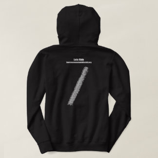 LMBC hoodie med "låt oss ride" på baksidan