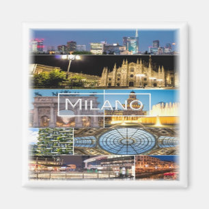 LMD003 MILAN, Mosaic, Lombardiet, Italien, Fridge Magnet
