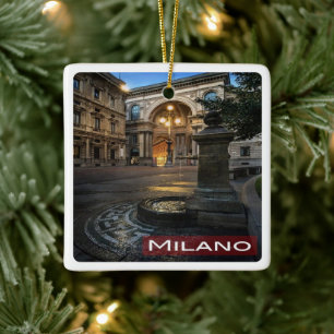 LMD005 MILAN Galleria Vittorio Emanuele Julgransprydnad Keramik