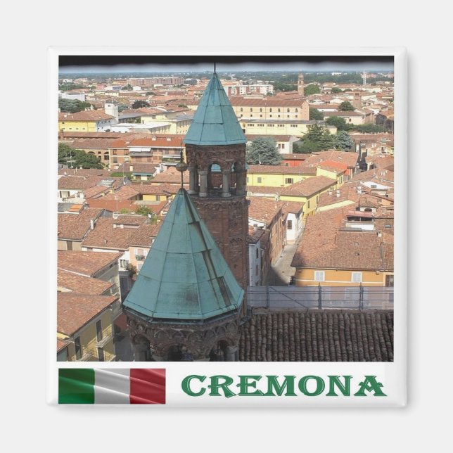 LMD084 CREMONA, Lombardiet, Italien, Fridge Magnet (Framsidan)
