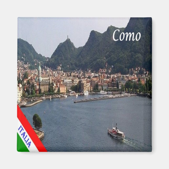 LMD087 COMO, Lombardiet, Italien, Fridge Magnet (Framsidan)