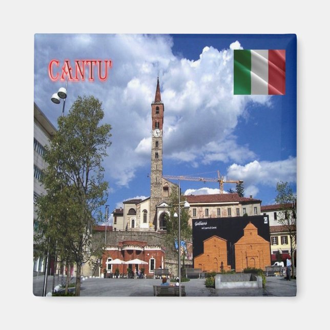 LMD095 CANTU', Piazza Garibaldi, Italien, Fridge Magnet (Framsidan)