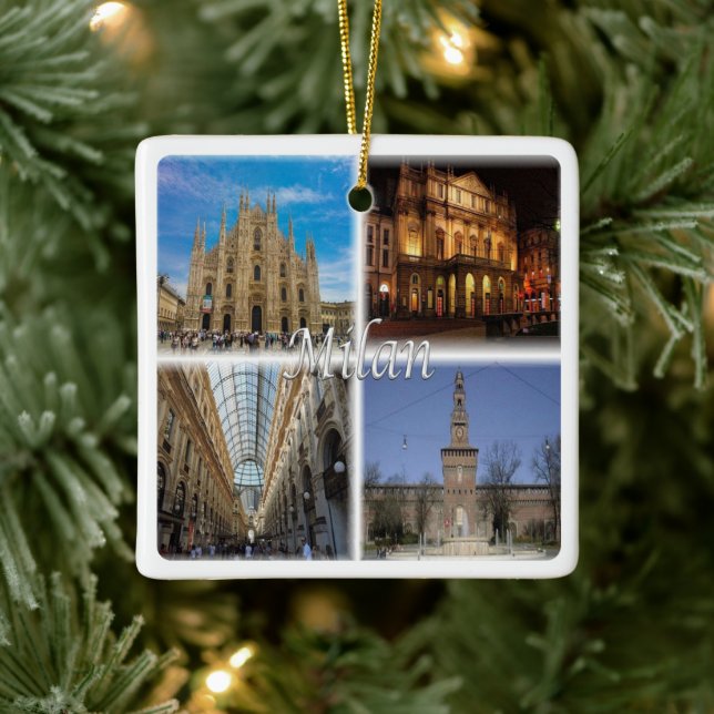 LMD117 MILAN mosaic, Lombardiet, Italien Julgransprydnad Keramik (Träd)