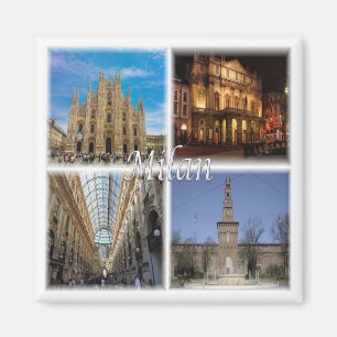 LMD117 MILAN-mosaik, Lombardiet, Italien, Fridge Magnet
