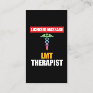 LMT licenserad massageterapeutCaduceus Visitkort
