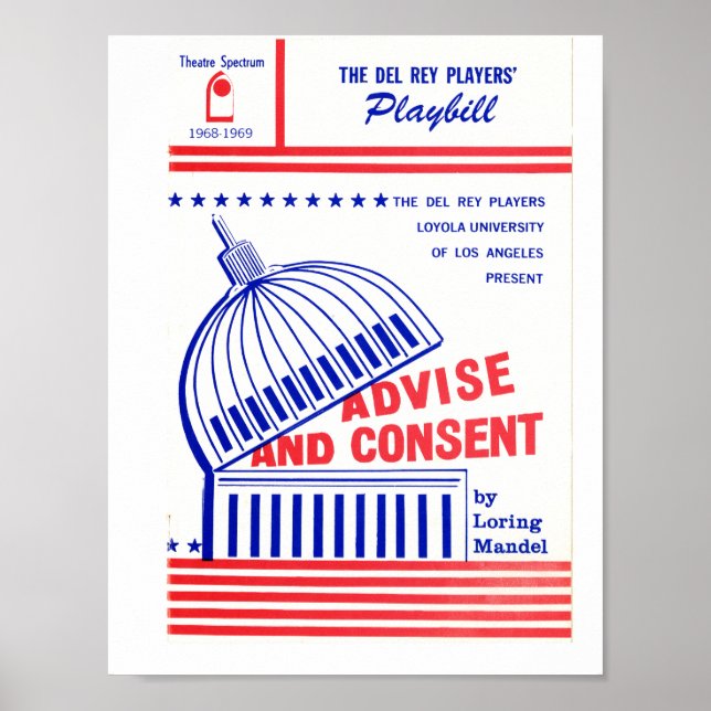 LMU Bibliotek Advise and Consent Poster (Framsidan)
