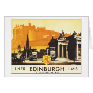 LNER Edinburgh LMS Det är Quicker av Rail Hälsningskort