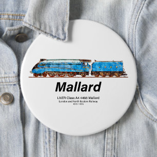 LNER Klass A4 4468 Mallard - Snabbaste ångloket Knapp
