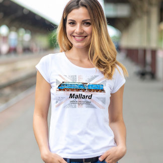 LNER klass A4 Mallard-lokomotiv profil med flagga T Shirt