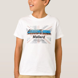 LNER klass A4 Mallard-lokomotiv profil med flagga T Shirt