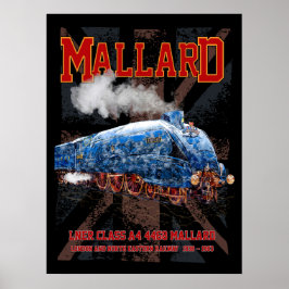 LNER klass A4 Mallard lokomotiv Union Jack flagga Poster