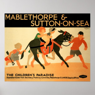 LNER MABLETHORPE & SUTTON on SJA Railway Travel Poster