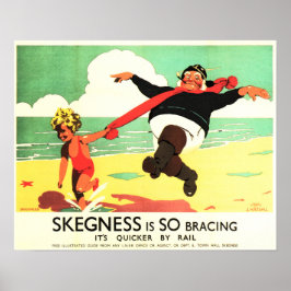 LNER SKEGNESS ÄR SO BRACCING Beach Vintage Rail Poster