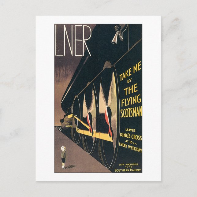 LNER Ta mig vid flygande Scotsman Vykort (Framsida)