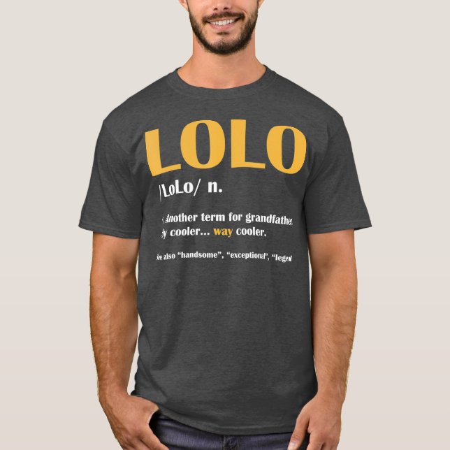 Lo Definition Noun Grandföräldrar Day Funny Gift T Shirt (Framsida)