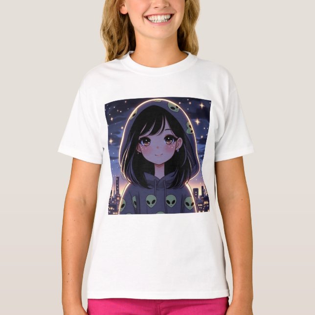 Lo-Fi Galactic Babe T Shirt (Framsida)