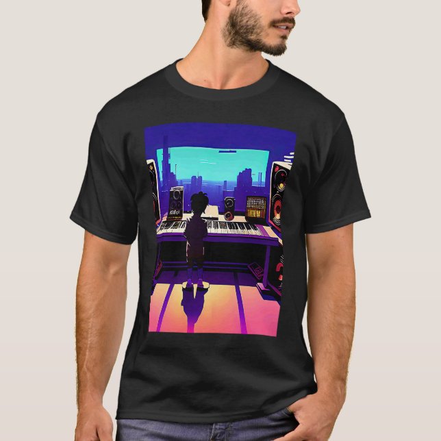 Lo fi hip hop chill-kylluftslag, estetik 106 t shirt (Framsida)