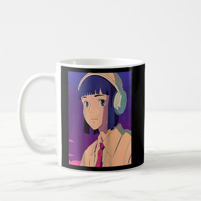 Lo fi hip hop chillchill beats lofi-estetik kaffemugg (Vänster)