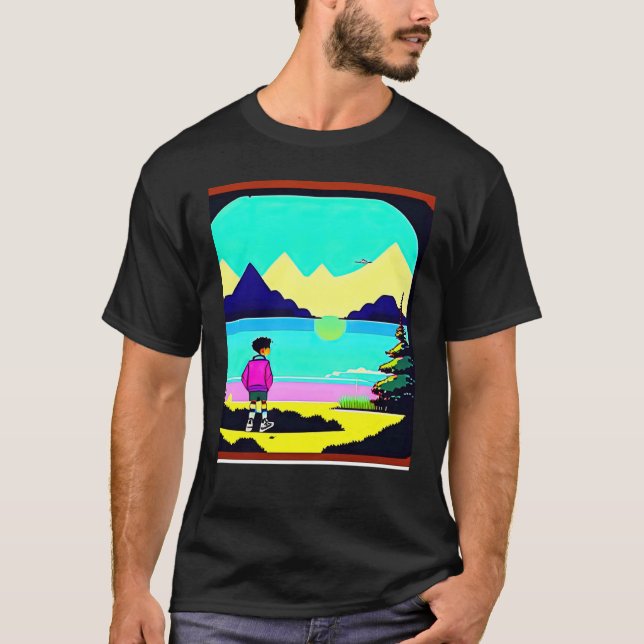 Lo fi hip hop chillchill beats lofi-estetik t shirt (Framsida)