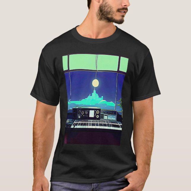 Lo fi hip hop chillchill beats studio aestheti t shirt (Framsida)