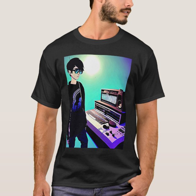 Lo fi hip hop chillchill beats studio aestheti t shirt (Framsida)