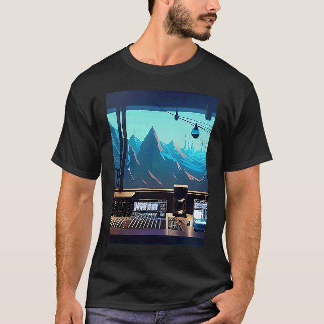 Lo fi hip hop chillchill beats studio aestheti t shirt (Framsida)