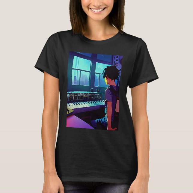 Lo fi hip hop chillhop chill beats aesthetics  101 t shirt (Framsida)