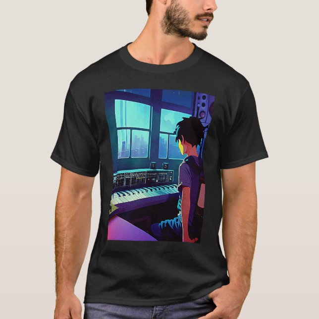 Lo fi hip hop chillhop chill beats aesthetics  101 t shirt (Framsida)