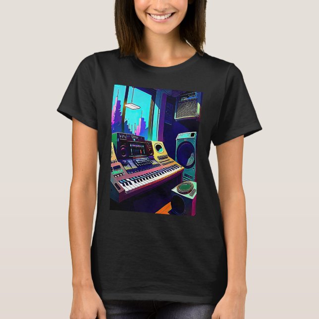 Lo fi hip hop chillhop chill beats aesthetics  12 t shirt (Framsida)