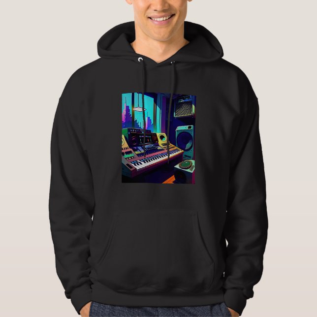 Lo fi hip hop chillhop chill beats aesthetics 13 hoodie (Framsida)