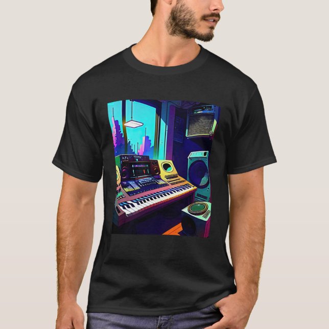 Lo fi hip hop chillhop chill beats aesthetics 13 t shirt (Framsida)