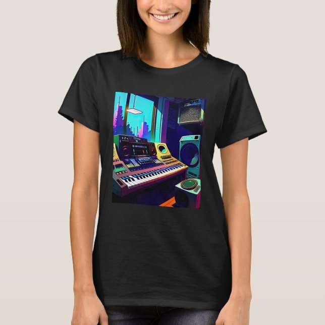 Lo fi hip hop chillhop chill beats aesthetics 13 t shirt (Framsida)