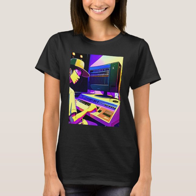 Lo fi hip hop chillhop chill beats aesthetics  14 t shirt (Framsida)