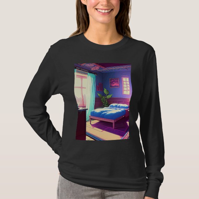 Lo fi hip hop chillhop chill beats aesthetics  164 t shirt (Framsida)