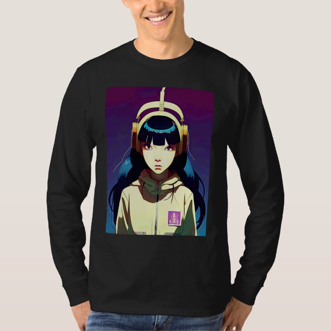 Lo fi hip hop chillhop chill beats aesthetics  174 t shirt (Framsida)