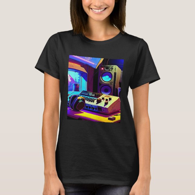 Lo fi hip hop chillhop chill beats aesthetics  27 t shirt (Framsida)
