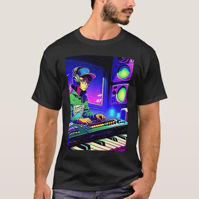 Lo fi hip hop chillhop chill beats aesthetics  29 t shirt (Framsida)