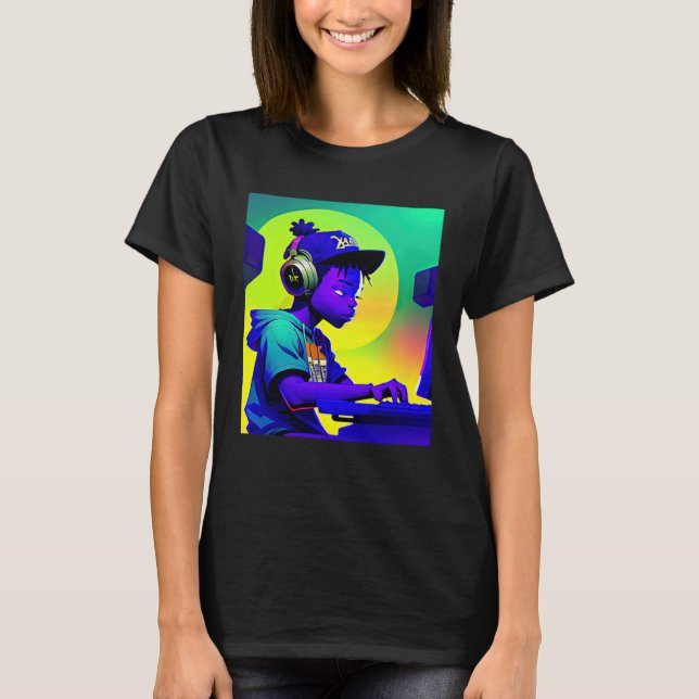 Lo fi hip hop chillhop chill beats aesthetics  2 t shirt (Framsida)