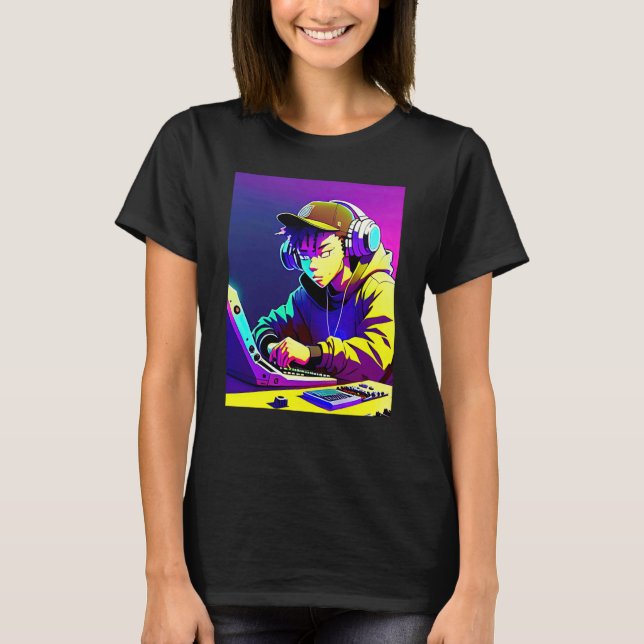 Lo fi hip hop chillhop chill beats aesthetics  3 t shirt (Framsida)