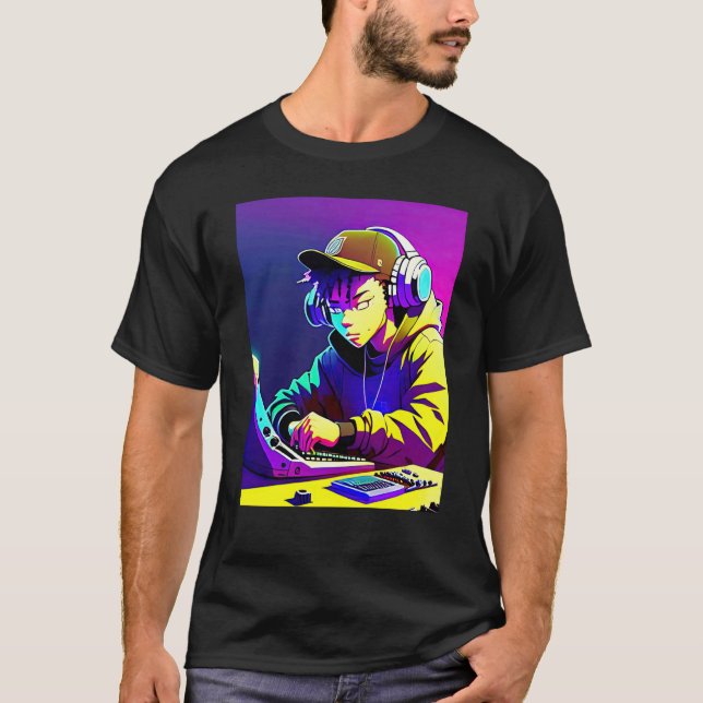 Lo fi hip hop chillhop chill beats aesthetics  3 t shirt (Framsida)