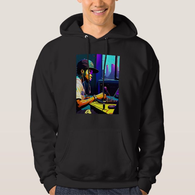 Lo fi hip hop chillhop chill beats aesthetics  4 hoodie (Framsida)
