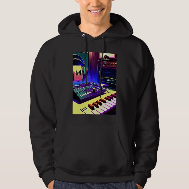 Lo fi hip hop chillhop chill beats aesthetics  84 hoodie (Framsida)