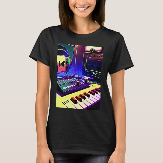 Lo fi hip hop chillhop chill beats aesthetics  84 t shirt (Framsida)